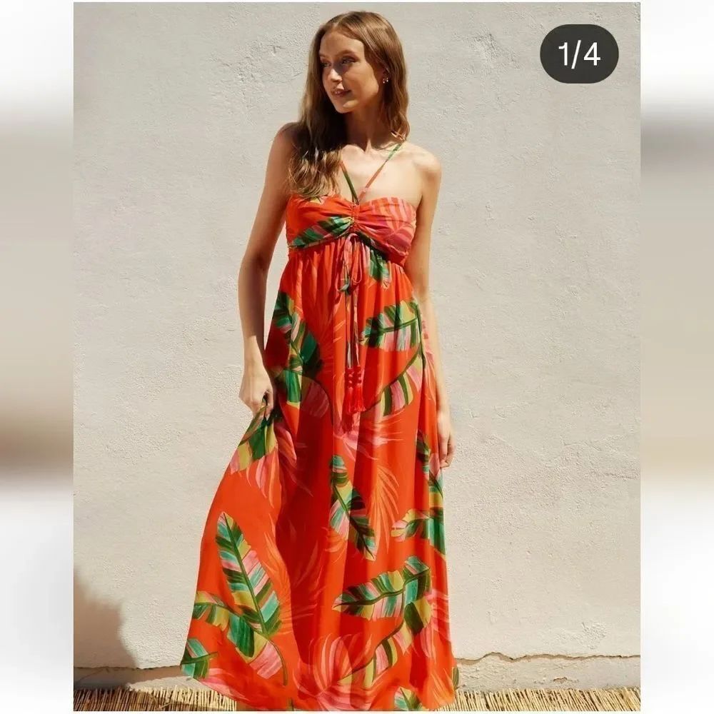 Dress Forum Tropical Night Flared Maxi Dress Size S